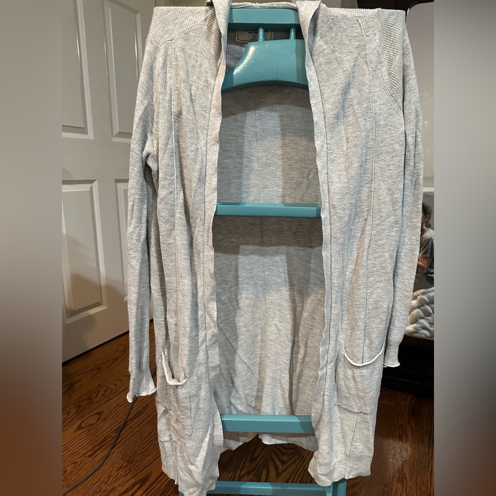 Abercrombie & Fitch, long cardigan sweater with hood size small